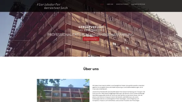 Website Screenshot: Floridsdorfer Gerüstverleih Stanislaw Mach - Gerüstverleih Wien & Niederösterreich - Floridsdorfer Gerüstverleih - Date: 2023-06-15 16:02:34