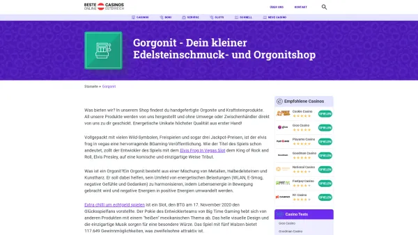 Website Screenshot: Gorgonit - Gorgonit - Dein kleiner Edelsteinschmuck- und Orgonitshop - Date: 2023-06-22 15:02:28