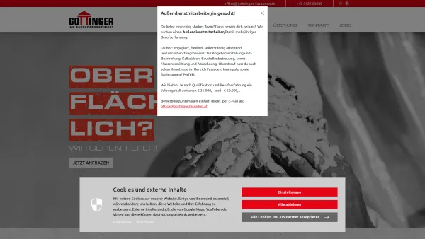 Website Screenshot: Ihr Fassadenspezialist Gottinger GmbH - Home - Gottinger - Ihr Fassadenspezialist - Date: 2023-06-22 15:02:28