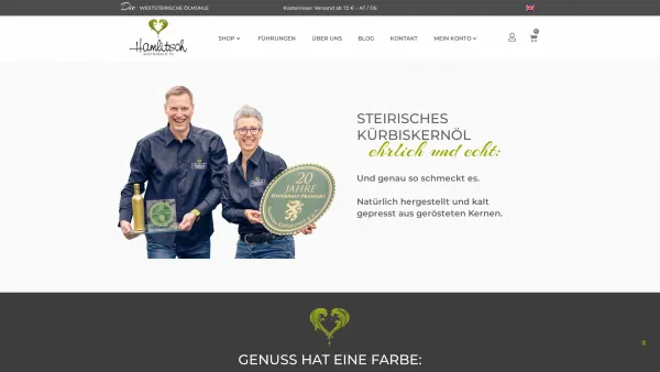 Website Screenshot: Hamlitsch GmbH & Co KG - Steirisches Kürbiskernöl | online-shop - Date: 2023-06-26 10:25:53
