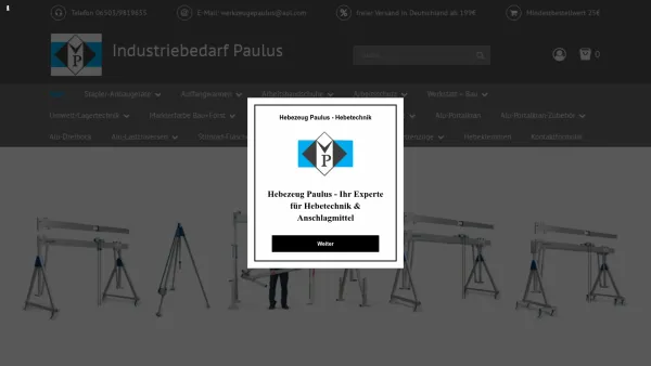Website Screenshot: Steinmetzwerkzeuge Paulus - Hebezeug Paulus - Ihr Experte für Hebetechnik & Anschlagmittel - Date: 2023-06-26 10:25:53
