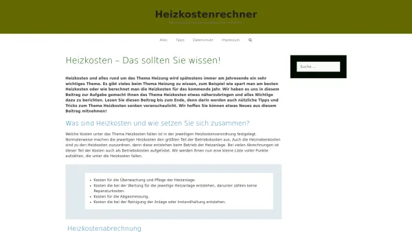 Website Screenshot: heizkostenrechner.eu - Heizkosten berechnen, sparen und verstehen | Heizkostenrechner.eu - Date: 2023-06-23 11:55:13