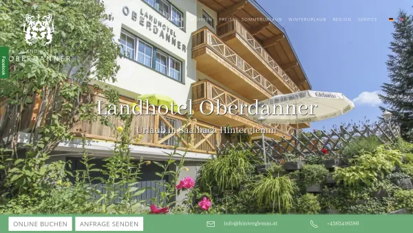 Website Screenshot: Landhotel Oberdanner - ? Landhotel Oberdanner | Urlaub in Saalbach Hinterglemm ? - Date: 2023-06-14 10:38:31