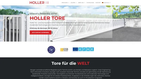 Website Screenshot: Holler-Tore GmbH - Holler Tore | Tor- und Zaunsysteme | Industrie - Gewerbe - Privat - Date: 2023-06-14 10:38:31