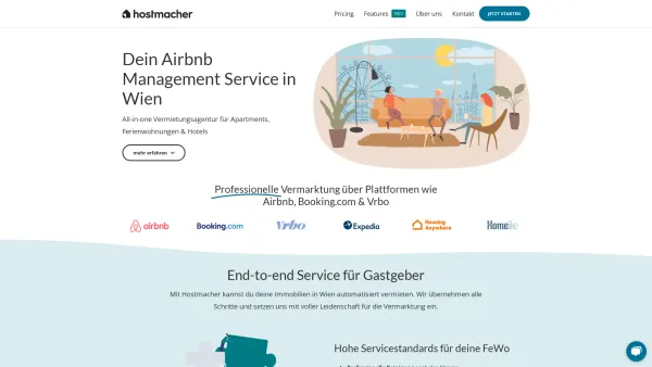Website Screenshot: Hostmacher - Dein Airbnb Management Service in Wien - Hostmacher - Date: 2023-06-26 10:25:53