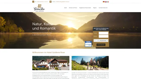Website Screenshot: Hotel Goldene Rose - Home | Hotel Goldene Rose in Lechaschau / Reutte Tirol - Date: 2023-06-22 15:02:28