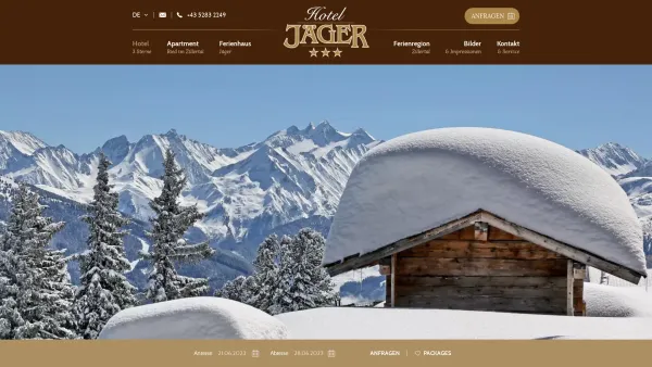 Website Screenshot: Hotel Jäger - Hotel Jäger - Hotel Jäger - Ried im Zillertal - Date: 2023-06-22 15:02:29
