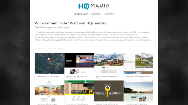 Website Screenshot: HQ-media - Homepage - HQ-media - Webdesign | Grafik | Multimedia - Lungau - Date: 2023-06-14 10:46:54