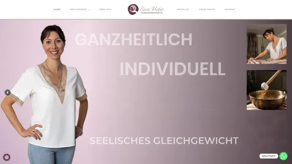 Website Screenshot: Humanenergetik Sara Hofer - Energetikerin Niederösterreich | Humanenergetik Sara - Date: 2023-06-15 16:02:34