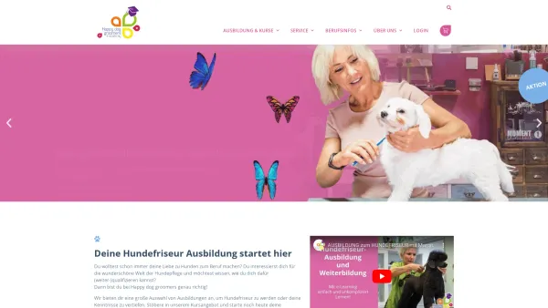 Website Screenshot: Happy Dog Groomers e-Academy - Deine online Hundefriseur Ausbildung – Happy dog groomers - Date: 2023-06-22 15:02:29