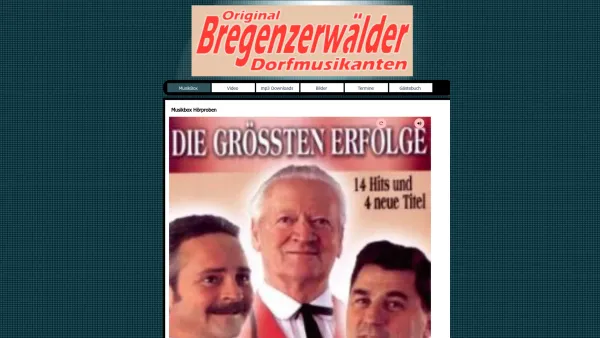 Website Screenshot: Original Bregenzerwälder Dorfmusikanten - Ludwig Bertel Original Bregenzerwälder Dorfmusikanten - Original Bregenzerwälder Dorfmusikanten - Date: 2023-06-22 15:02:29