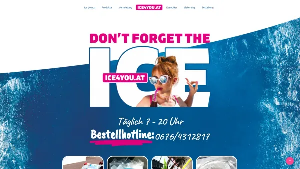 Website Screenshot: COCKTAIL 4 YOU | Cocktail Catering - Ice 4 You – Eiswürfelproduktion Burgenland (Eiswürfel & Crushed Ice) - Date: 2023-06-15 16:02:34