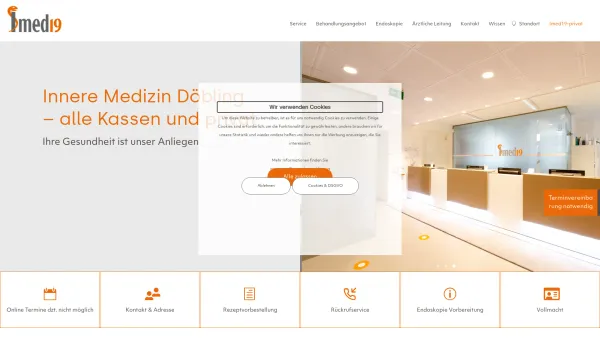 Website Screenshot: Imed19 Innerer Medizin Döbling & Privatordinationzentrum Döbling - Home - Imed19 - Date: 2023-06-22 12:13:03