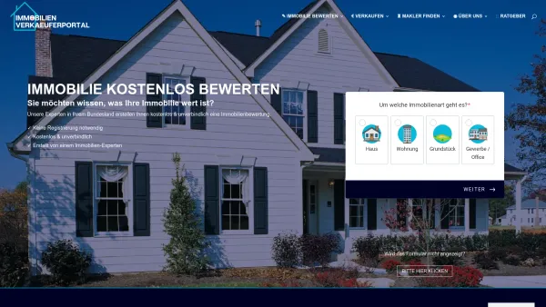 Website Screenshot: Immobilien Verkäuferportal - Kostenlose Immobilienbewertung - Jetzt online anfordern - Date: 2023-06-26 10:25:56