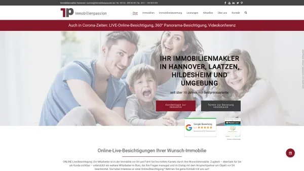 Website Screenshot: Immobilienpassion Immobilienmakler Hannover GmbH & Co. KG - Immobilienmakler Hannover - mit Herz & Leidenschaft - Date: 2023-06-22 12:13:03