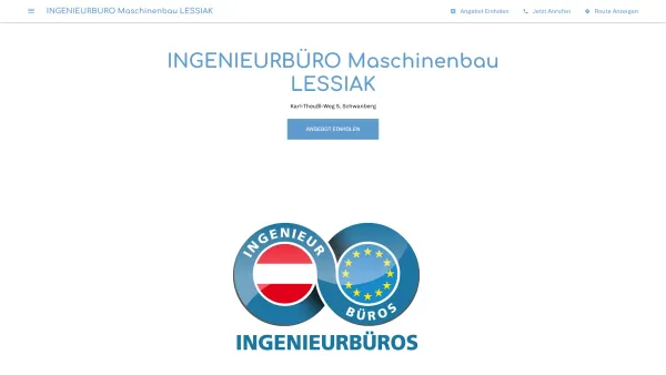 Website Screenshot: Ingenieurbüro Lessiak - INGENIEURBÜRO Maschinenbau LESSIAK - Date: 2023-06-15 16:02:34