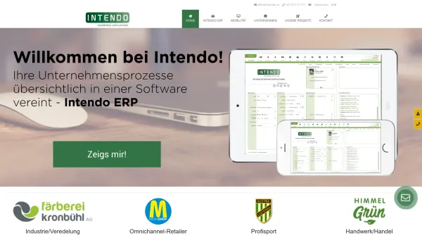 Website Screenshot: Intendo Enterprise Applications - Intendo - ERP aus Vorarlberg - Date: 2023-06-14 10:38:31