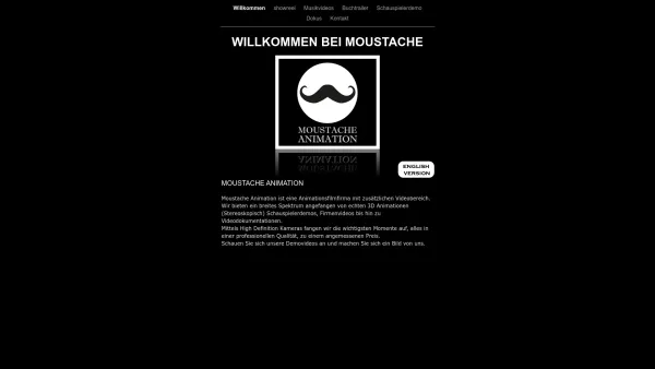 Website Screenshot: Moustache Animation - WILLKOMMEN BEI MOUSTACHE - Date: 2023-06-22 12:13:03