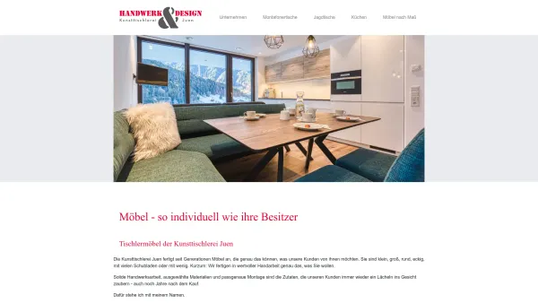Website Screenshot: Kunsttischlerei M. Juen - Handwerk & Design: www.handwerk-design.at - Date: 2023-06-22 12:13:03