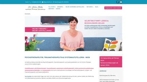 Website Screenshot: Praxis für Psychotherapie Dr. Julia Belke - Traumatherapeutin Wien & Online I Dr. Julia Belke - Date: 2023-06-26 10:25:56