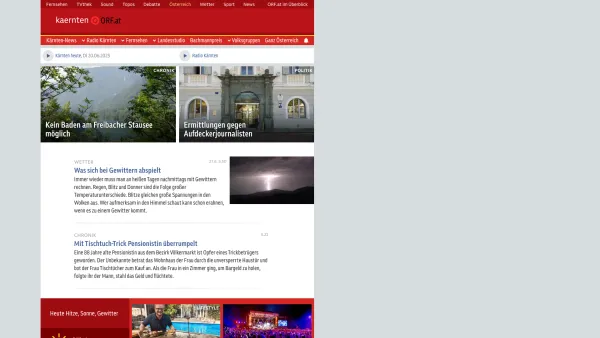 Website Screenshot: ORF Österreichischer Rundfunk Landesstudio Kärnten - kaernten.ORF.at - Date: 2023-06-22 12:13:03