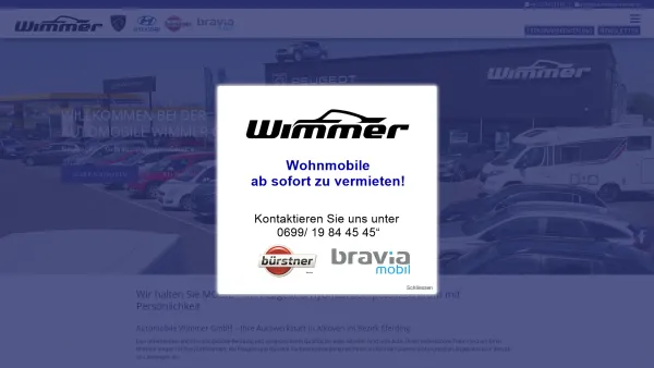 Website Screenshot: KFZ-Wimmer-Leonding - Automobile Wimmer GmbH im Bezirk Eferding/Oberösterreich - Date: 2023-06-22 12:13:03
