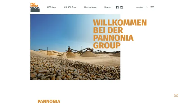 Website Screenshot: Pannonia Kiesgewinnung Gmbh. - Sand & Kies, Abfallmulden, Abbruchtätigkeiten online | Pannonia Group - Date: 2023-06-22 12:13:03