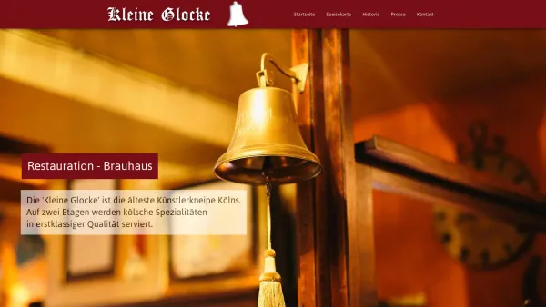 Website Screenshot: Kleine Glocke - Kleine Glocke | Kölns älteste Künstlerkneipe - Date: 2023-06-26 10:25:56