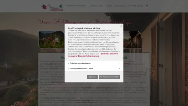 Website Screenshot: Kleinhofers Himbeernest - Kleinhofers Himbeernest Gästezimmer - Date: 2023-06-15 16:02:34