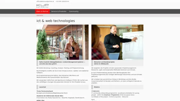 Website Screenshot: Klein & Partner KEG BlueDynamics Alliance - ict & web technologies — Klein & Partner KG - Date: 2023-06-15 16:02:34