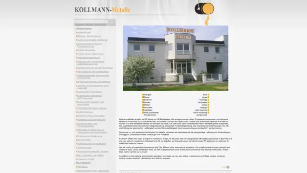 Website Screenshot: Kollmann-Metalle - Kollmann Metalle - Date: 2023-06-14 10:38:31