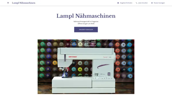 Website Screenshot: LAMPL Nähmaschinen - Lampl Nähmaschinen - Nähmaschinengeschäft in Pregarten - Date: 2023-06-15 16:02:34