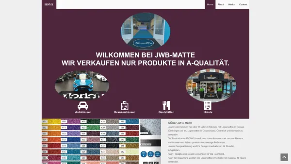 Website Screenshot: JWB-matte Der Logomatten und Werbematten Spezialist - JWB-Matte Logomatten, Werbematten und Fussmatten nur A Qualität - Date: 2023-06-22 15:00:01
