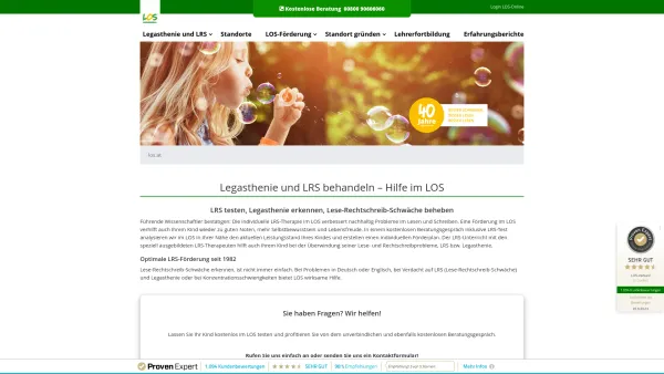 Website Screenshot: LOS Lehrinstitut für Orthografie und Domain - LOS: Hilfe bei LRS + Legasthenie (LRS-Therapie) - Date: 2023-06-22 15:00:01