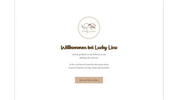 Website Screenshot: Lucky Lino - Lucky Lino - Handmade Kinderbekleidung - Date: 2023-06-26 10:25:56