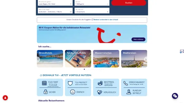 Website Screenshot: TUI ReiseCenter, Reisebüro Peter Hofbauer - Urlaub & Reisen direkt beim Reiseveranstalter buchen – TUI.at - Date: 2023-06-22 15:00:01
