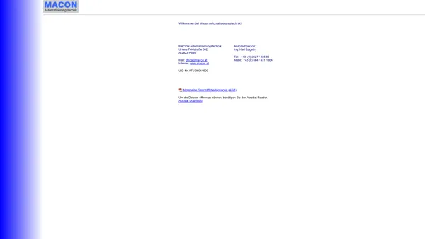 Website Screenshot: MACON Automatisierungstechnik - MACON - Date: 2023-06-22 15:00:01