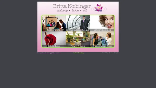 Website Screenshot: Britta Noibinger - Britta Noibinger - Makeup - Farbe - Stil: Farbberatung und Stilberatung in Wien - Date: 2023-06-22 15:00:01