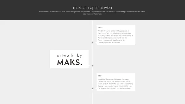 Website Screenshot: maks.at - maks.at » apparat.wien - Date: 2023-06-15 16:02:34