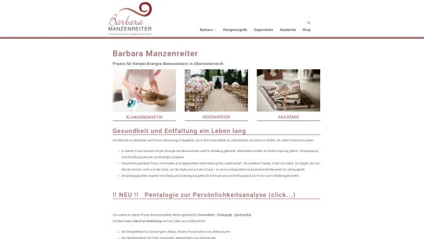 Website Screenshot: Barbara Manzenreiter Praxis für Körper.Energie.Bewusstsein - Praxis für Körper.Energie.Bewusstsein in Oberösterreich - Date: 2023-06-26 10:25:56
