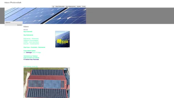 Website Screenshot: Maxx Photovoltaik - Maxx - Date: 2023-06-22 15:00:01