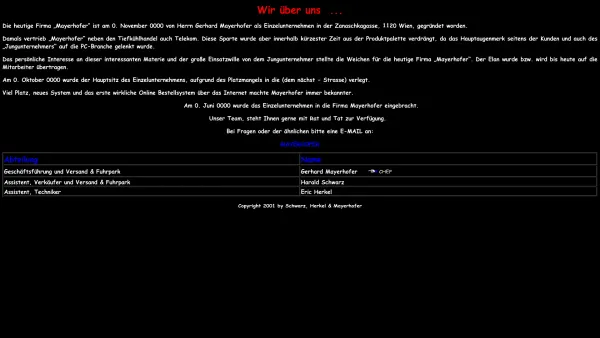 Website Screenshot: Wiener Tiefkühlhandel Mayerhofer Firma Mayerhofer Blatt EINS - Firma Mayerhofer Blatt EINS - Date: 2023-06-22 12:13:05