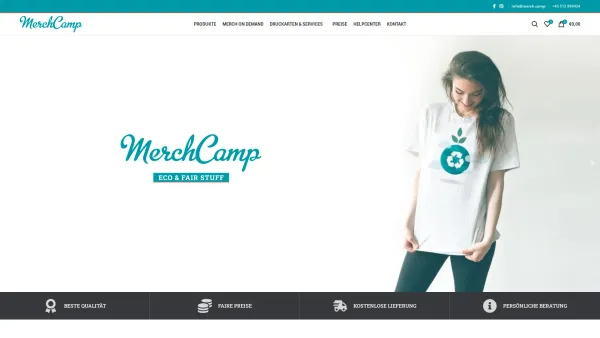 Website Screenshot: MerchCamp Eco & Fair Stuff - MerchCamp • Eco & Fair Stuff | Print-on-Demand - Date: 2023-06-15 16:02:34