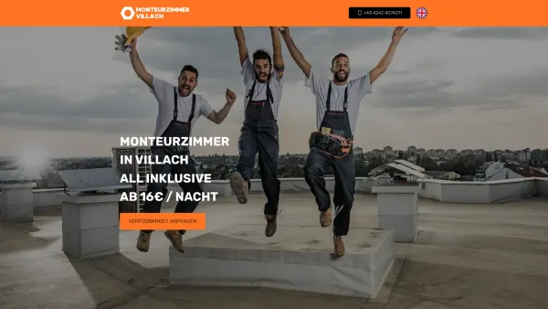 Website Screenshot: Monteurzimmer Villach - All incl. Neubau Monteurzimmer in Villach ?? Nur noch 2 verfügbar - Date: 2023-06-15 16:02:34