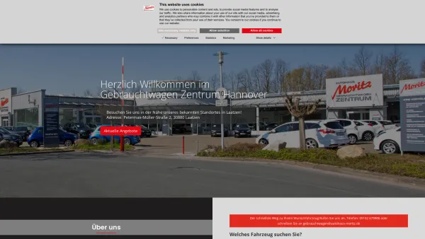 Website Screenshot: Moritz Gebrauchtwagen Hannover - Gebrauchte Autos vom Gebrauchtwagen Zentrum Hannover - Date: 2023-06-26 10:25:59