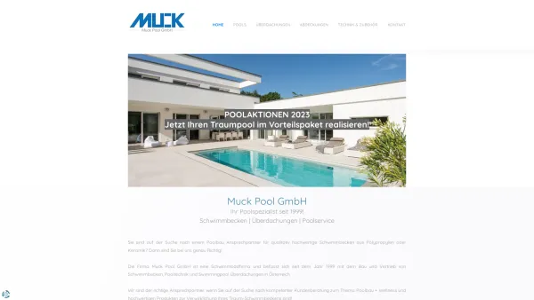 Website Screenshot: Muck Pool GmbH - Muck Pool GmbH | Ihr Poolspezialist seit 1999 - Date: 2023-06-22 15:00:02