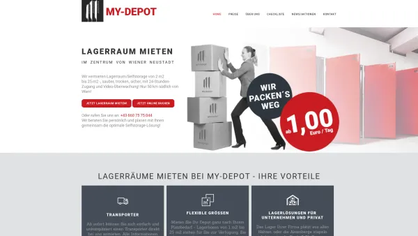 Website Screenshot: My-depot - My-Depot Ihre Lagermöglichkeit in Wiener Neustadt - Date: 2023-06-26 10:25:59