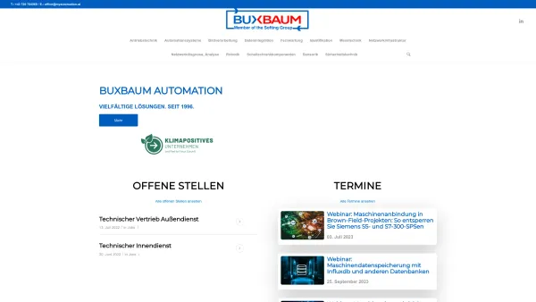 Website Screenshot: Buxbaum Automation GmbH - Buxbaum Automation GmbH Home - Date: 2023-06-22 15:00:02