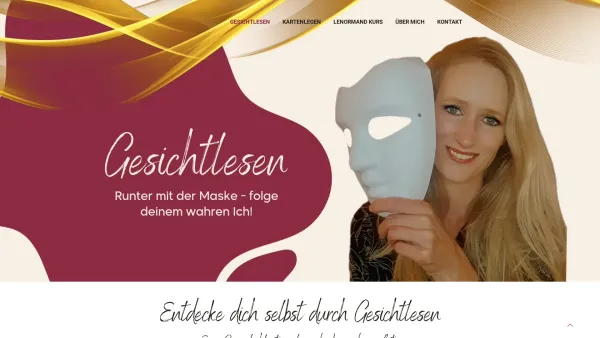 Website Screenshot: Nadine Hopfer / Facereading Coach & Kartenlegen - Gesichtlesen - Nadine Hopfer - Date: 2023-06-14 10:37:24
