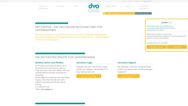 Website Screenshot: dvo Software Entwicklungs und Vertriebs GmbH - Scopevisio - Cloud Unternehmenssoftware für KMU - Date: 2023-06-22 15:00:02